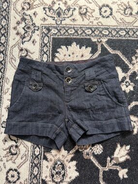 Boom boom jeans dark blue button shorts